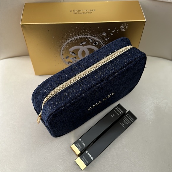 CHANEL 2023 Holiday A SIGHT TO SEE EYE MAKE UP Gift Set Noir Mascara Eyeliner ๐ค - Picture 2 of 3